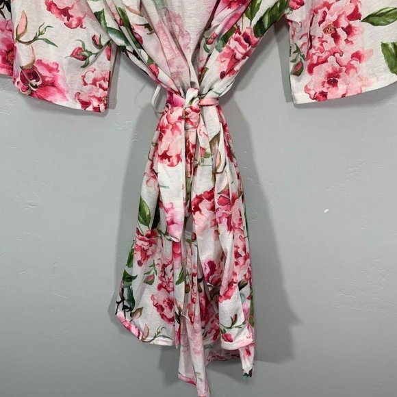 Show Me Your MuMu White Pink Floral Print Lingerie - Picture 4 of 8
